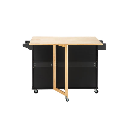 Marvel Kitchen Island & Kitchen Cart  - - Black
