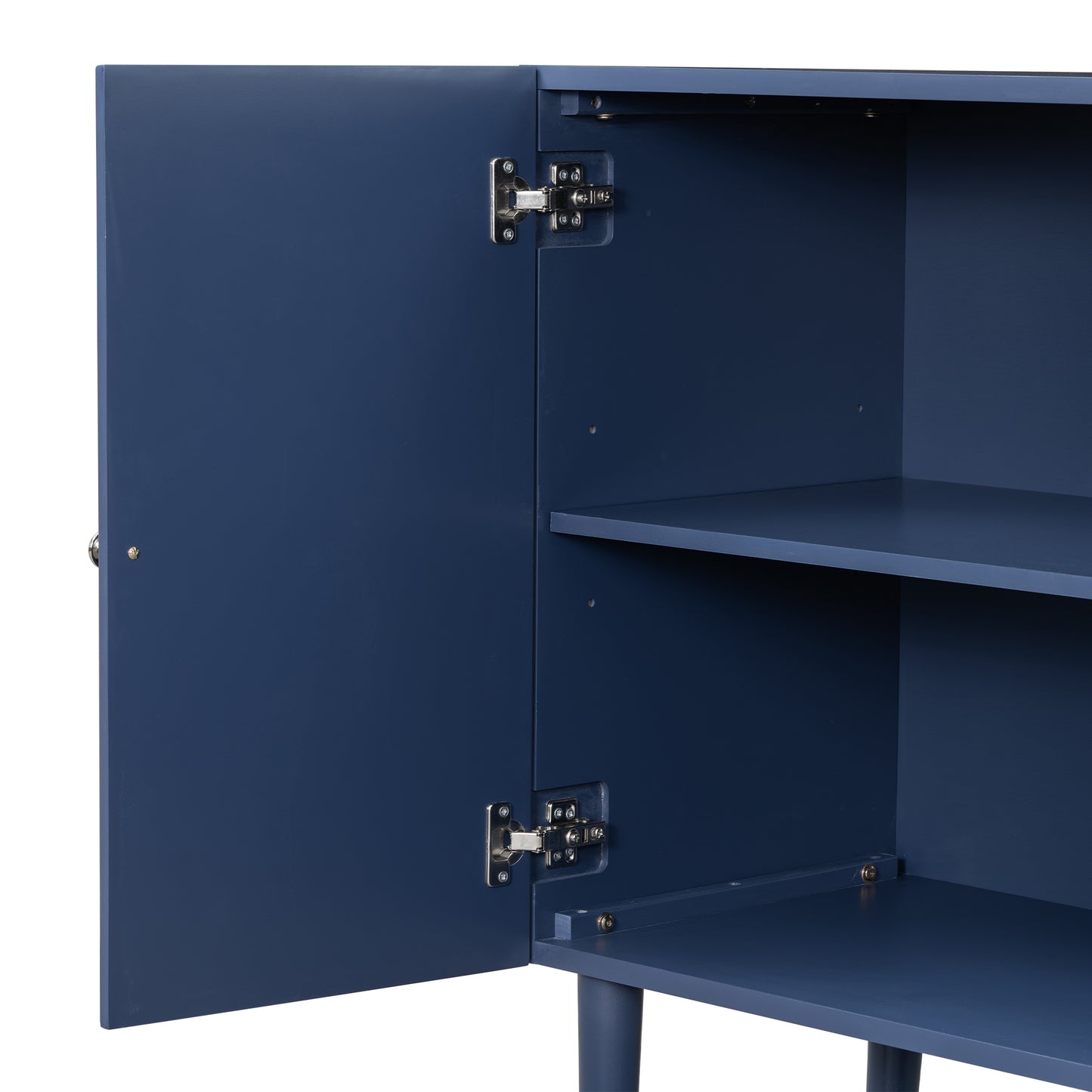 Butler Wavy Pattern Doors Sideboard Buffet - Navy Blue