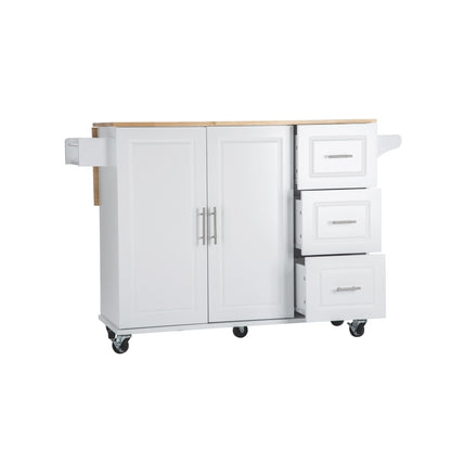 Savvy Kitchen Island & Kitchen Cart - White