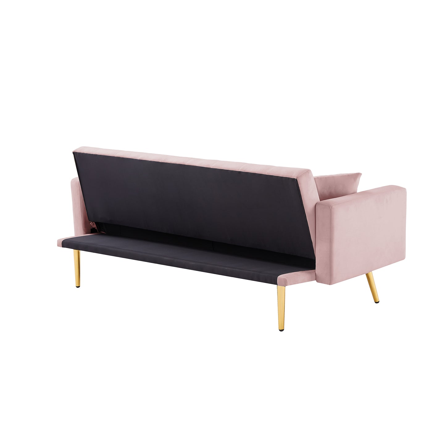 I-U Convertible Folding Futon Sofa Bed - Pink
