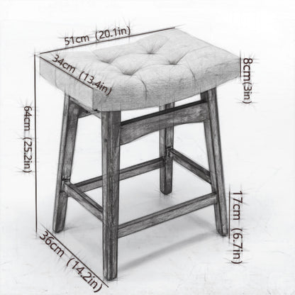 Farmhouse Counter Stools Height 25" -  Gray Set of 2