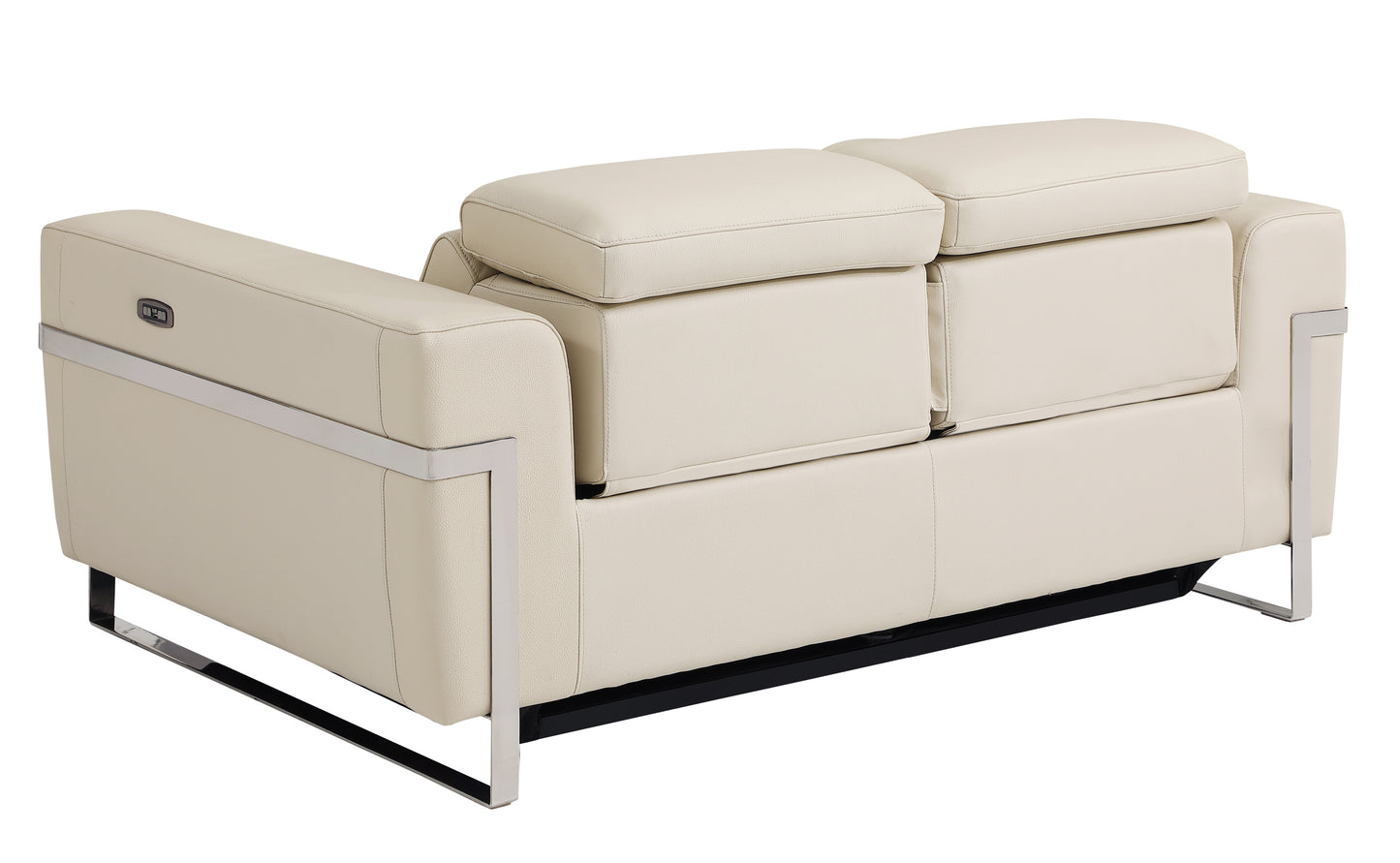 Regal Top Grain Italian Leather Loveseat with Power Recliner - Beige