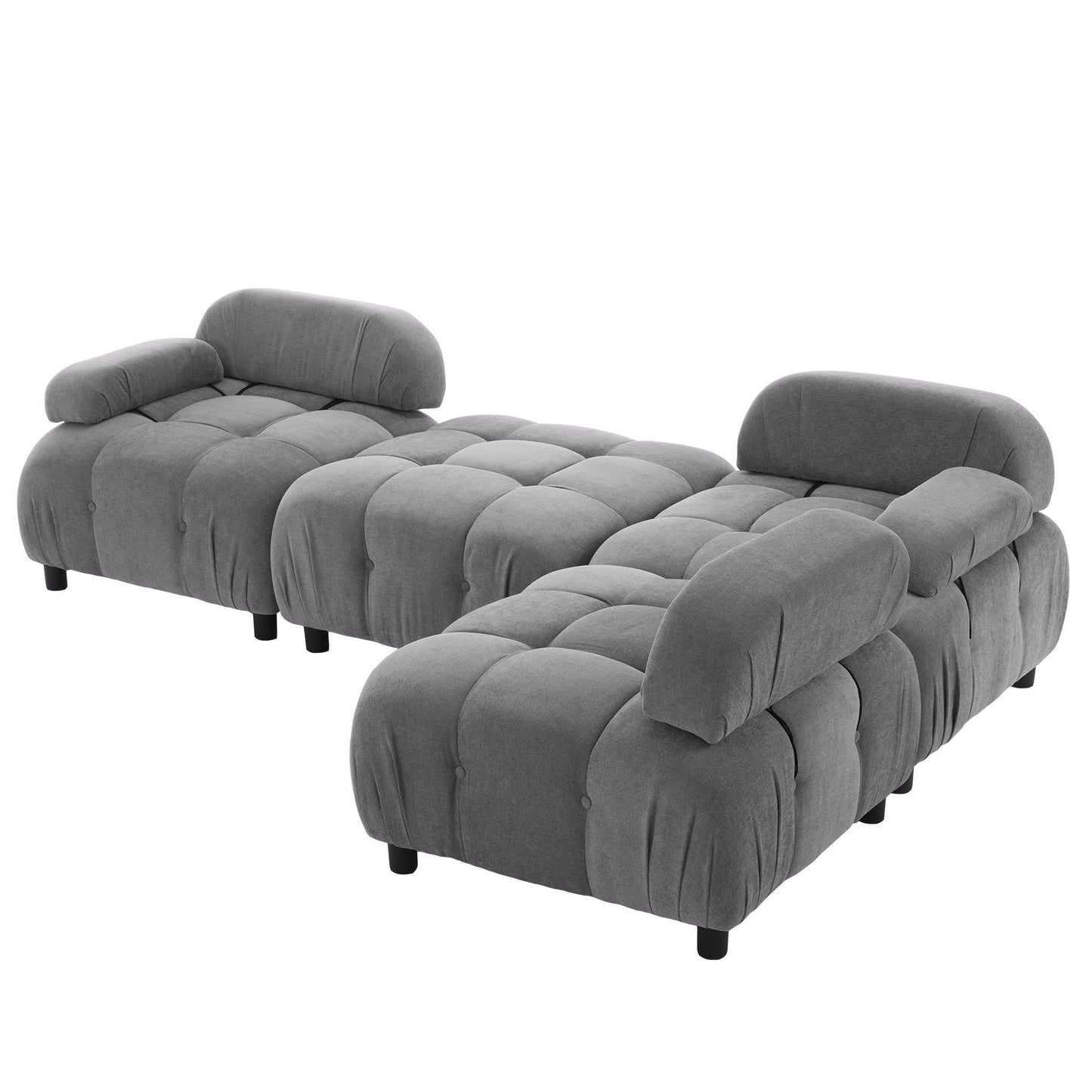 Moby Modular Convertible Sectional Sofa - Gray
