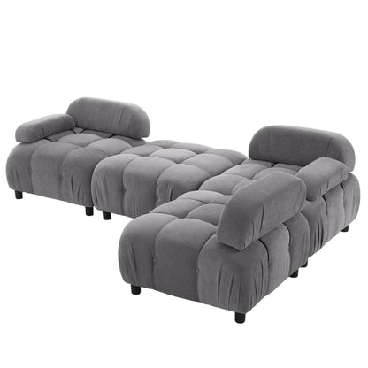 Moby Modular Convertible Sectional Sofa - Gray