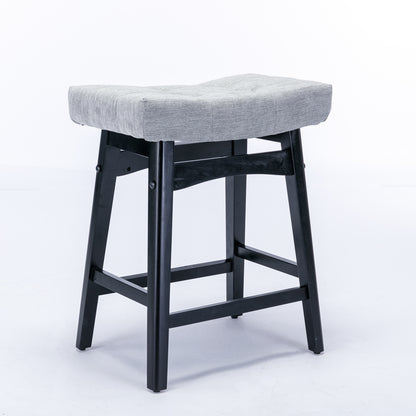 Farmhouse Counter Stools Height 25" -  Gray Set of 2