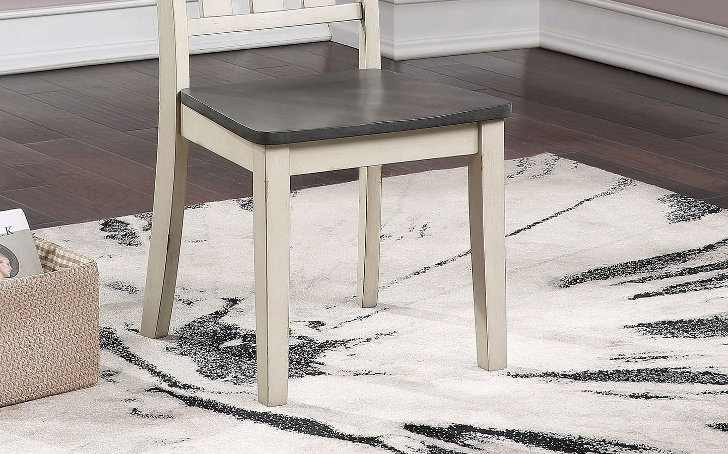 Austin Dining Chair (Set of 2) - Antique White+Gray