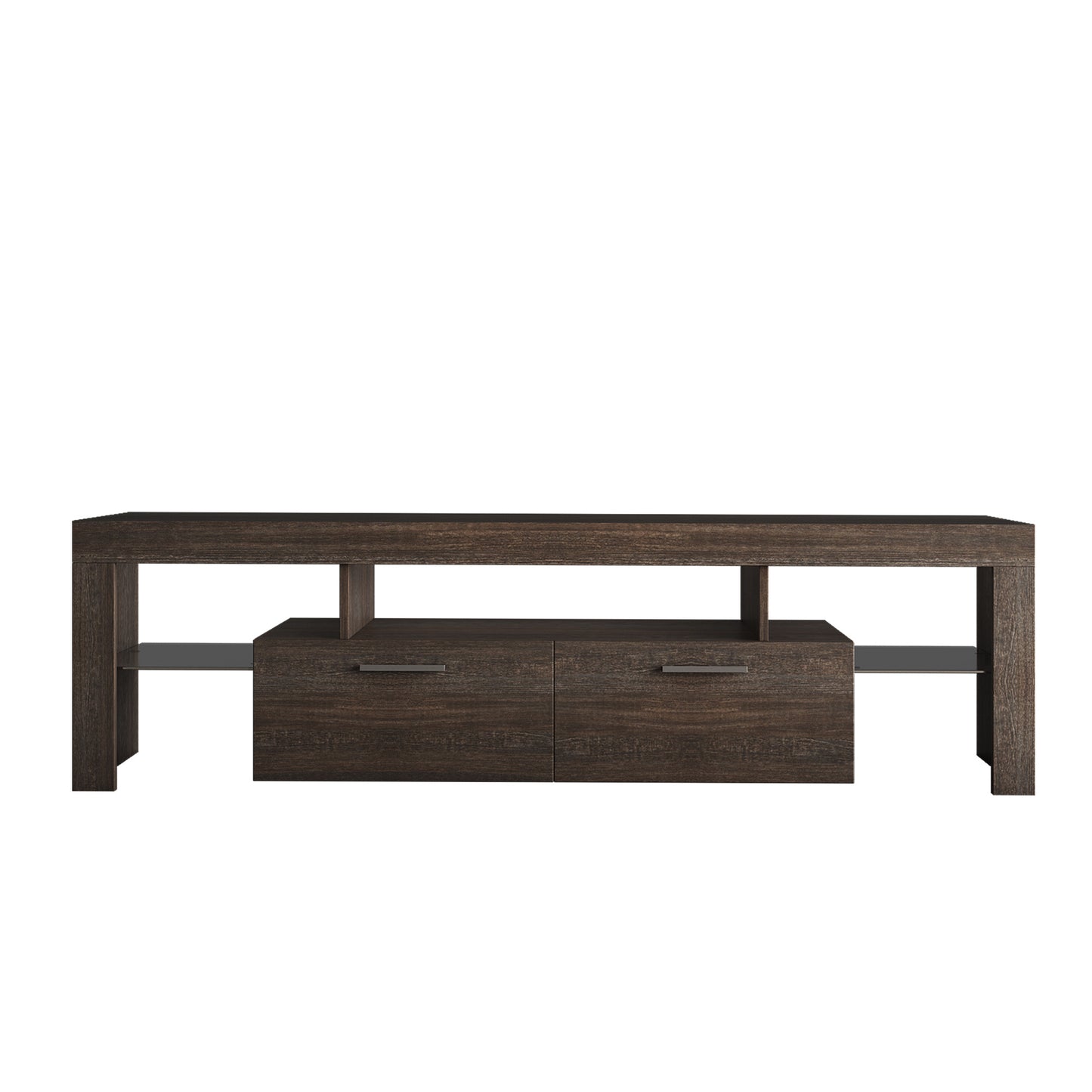Nova 65 inches TV Stand with LED Lights - Brown