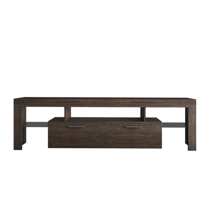 Nova 65 inches TV Stand with LED Lights - Brown
