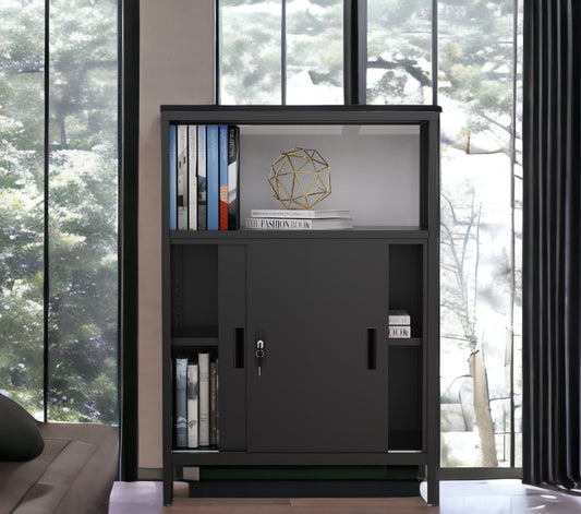 Boone Steel Storage Cabinets - Black