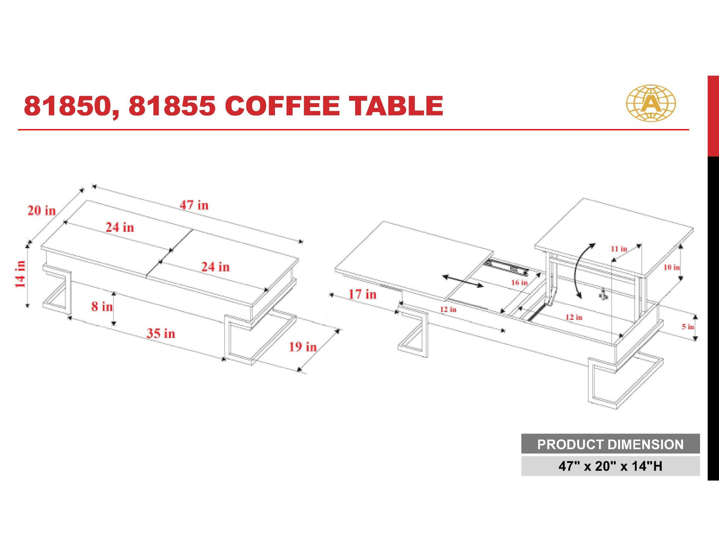 Nordic Coffee Table - Black