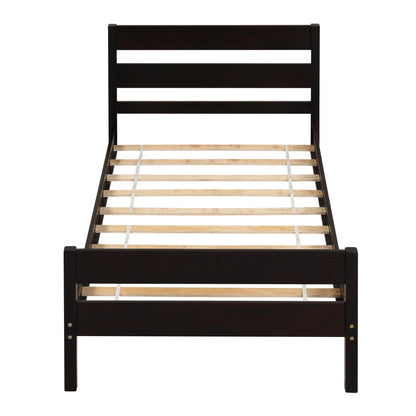 Saba Twin Size Platform Bed Frame - Espresso