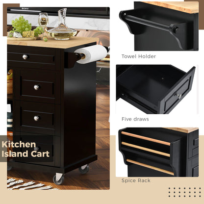 Pantry Mate Kitchen Cart - Black
