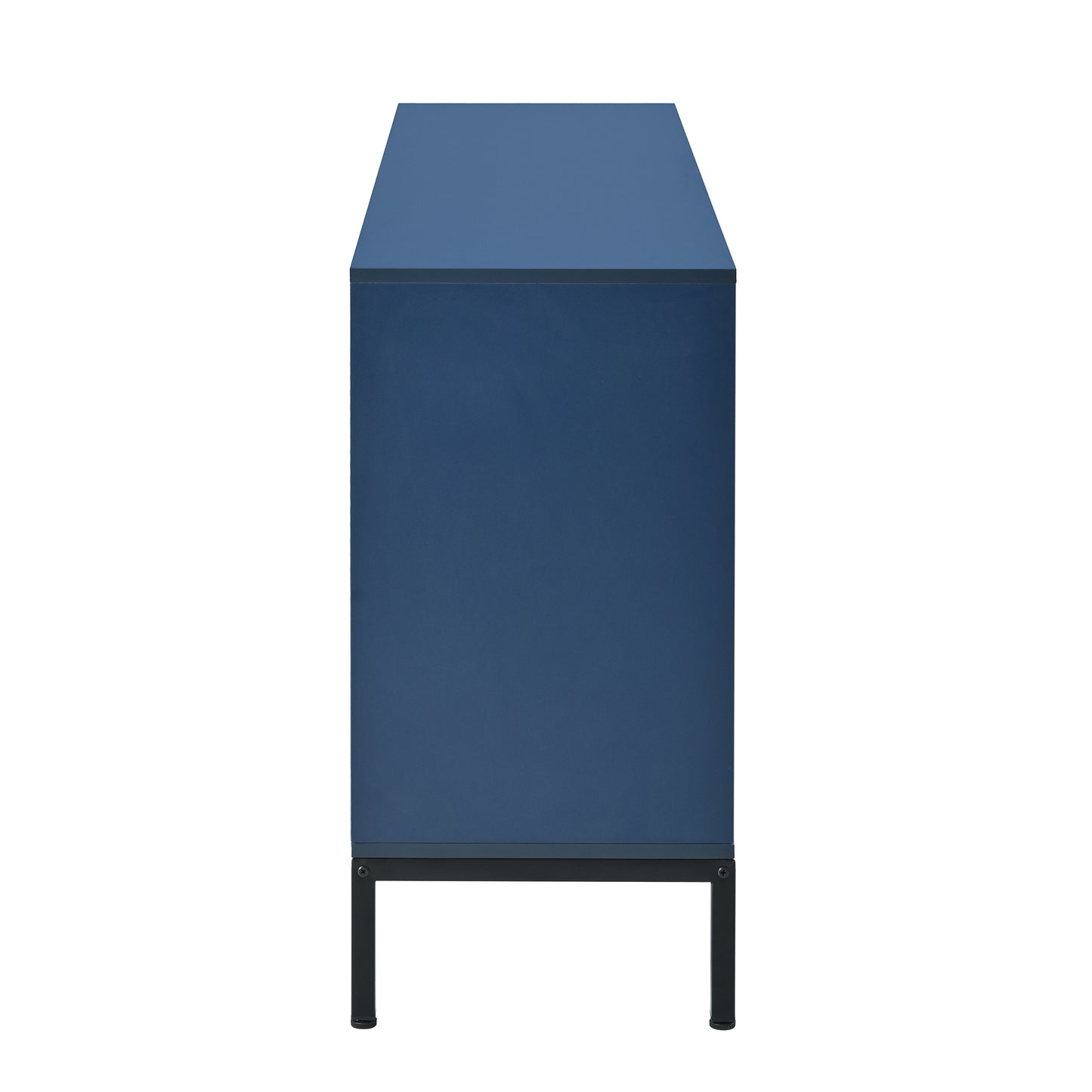 Exquisite Vertical-Striped Four-Door Sideboard - Navy Blue