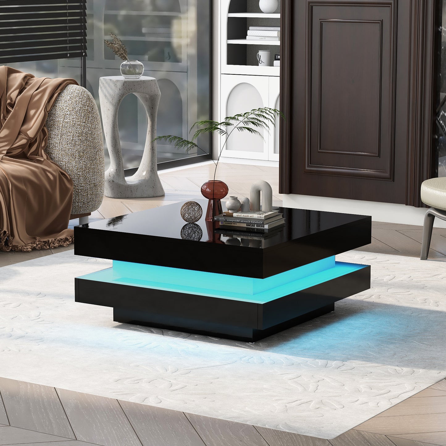Lumina  Square Coffee Table -Black