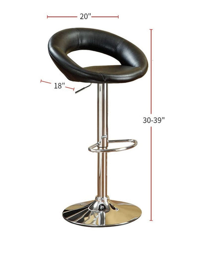 Donut Adjustable Stool - Black Set of 2