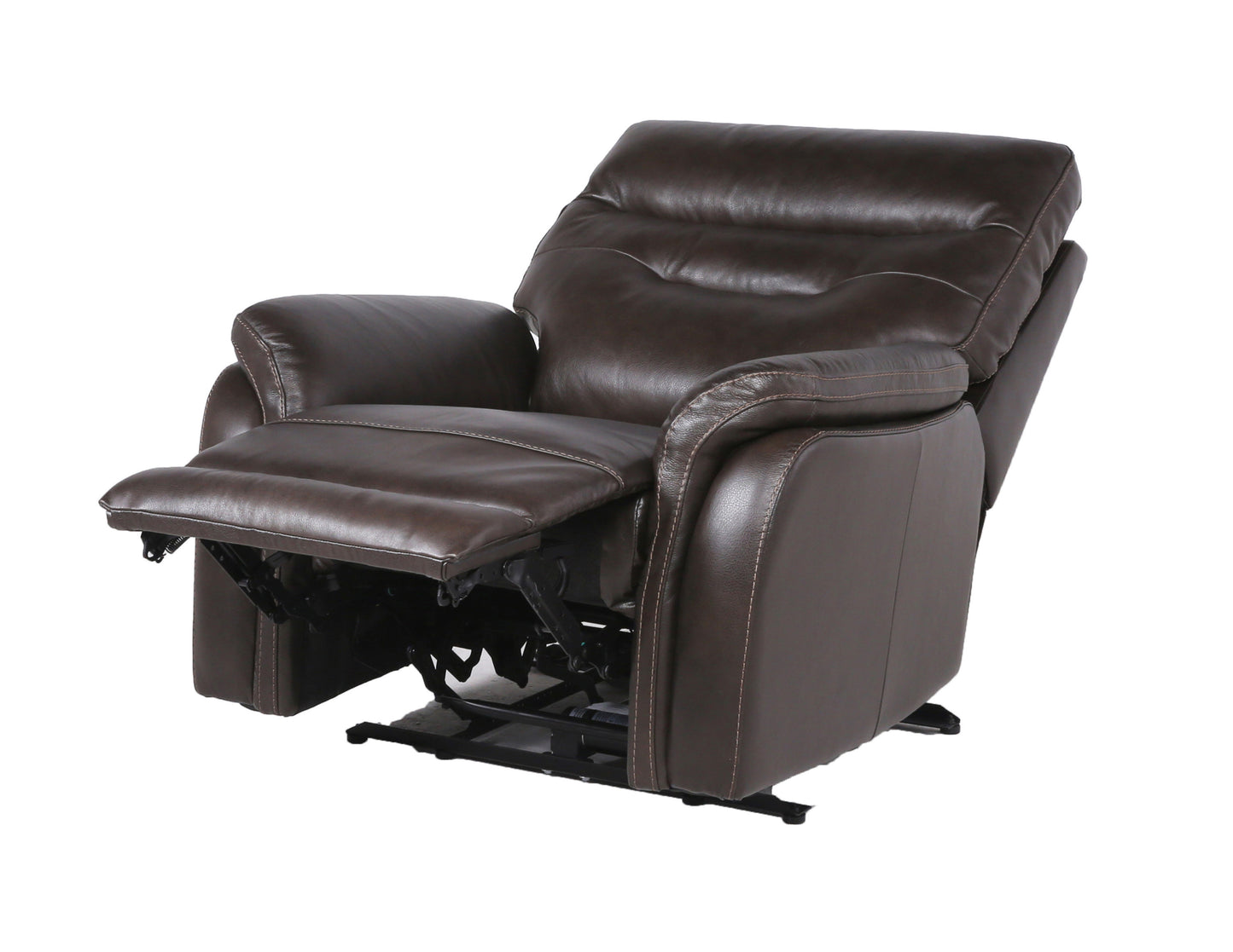 Rosa Top-Grain Leather Recliner - Brown