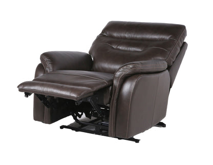 Rosa Top-Grain Leather Recliner - Brown