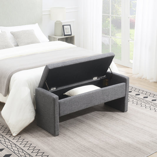 Flores Upholstery Bench - Dark Gray