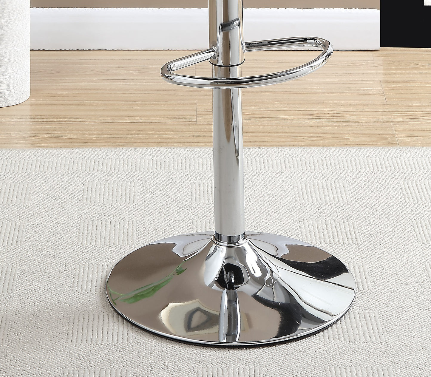 Daimon Faux Leather Adjustable Stool - Silver Set of 2