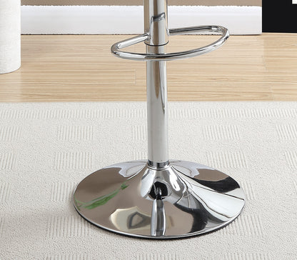 Daimon Faux Leather Adjustable Stool - Silver Set of 2