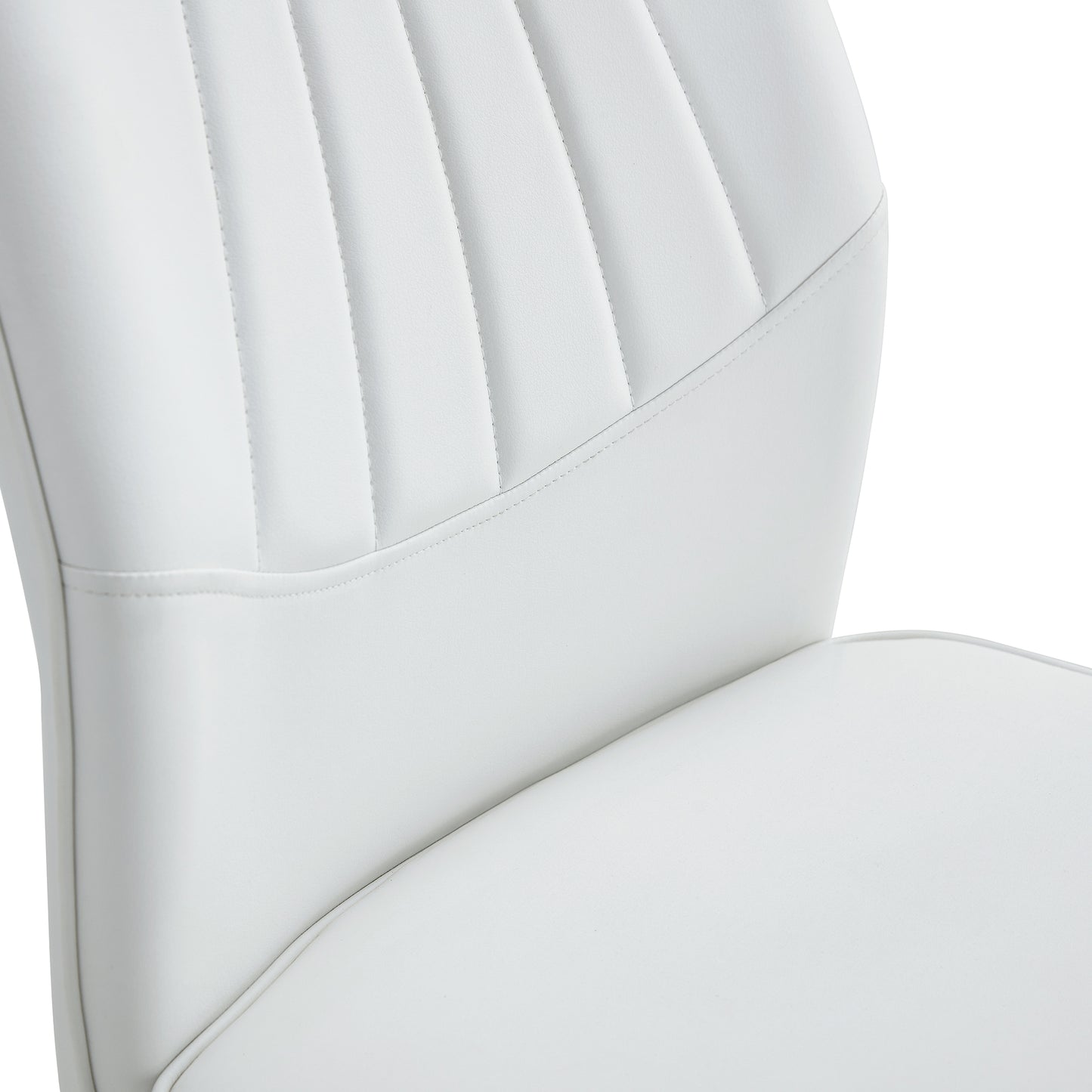 Baylor Dining Chairs with Golden Metal Leg (Set of 4) - White