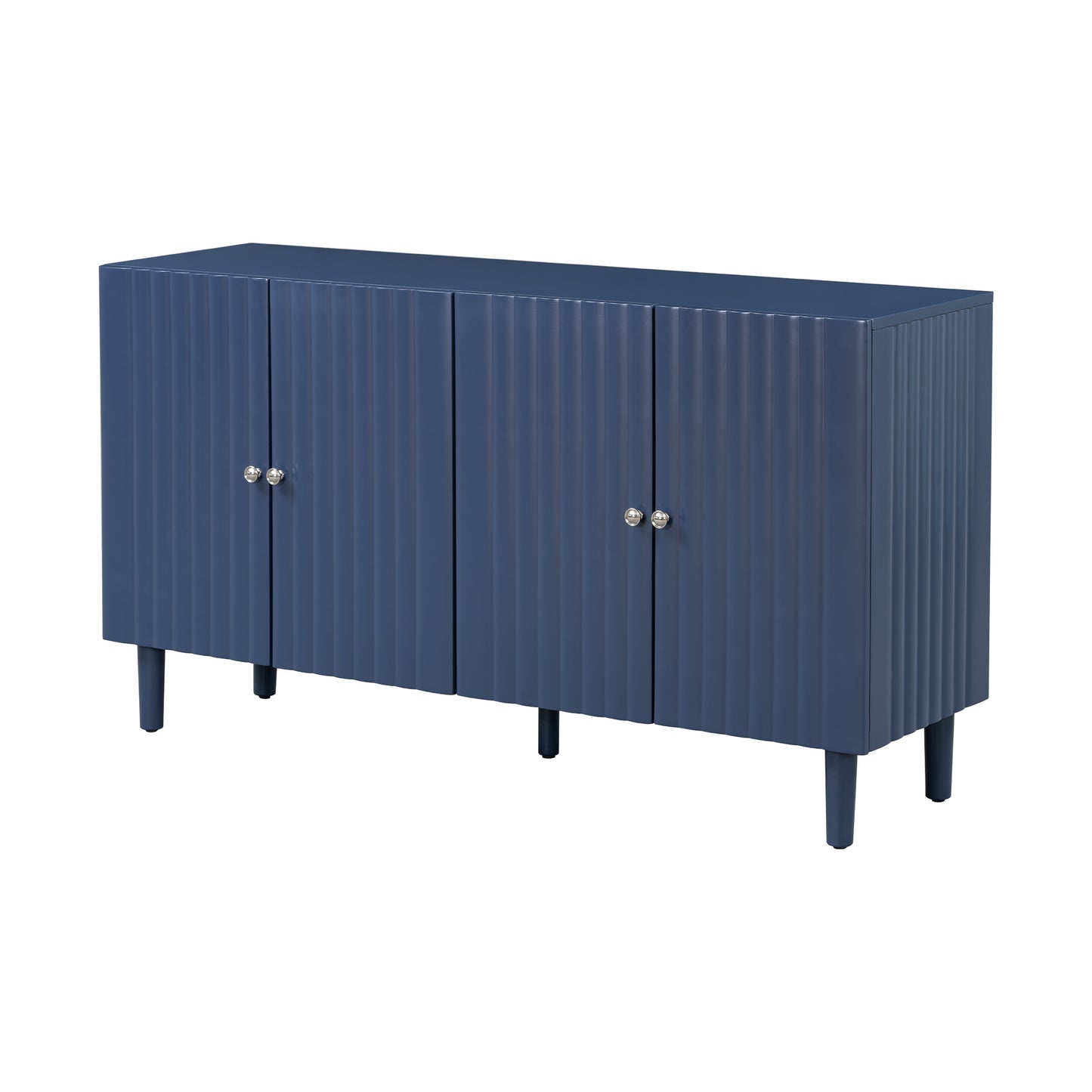 Butler Wavy Pattern Doors Sideboard Buffet - Navy Blue