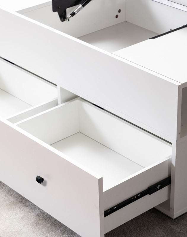 Luna Lift Top Coffee Table - White