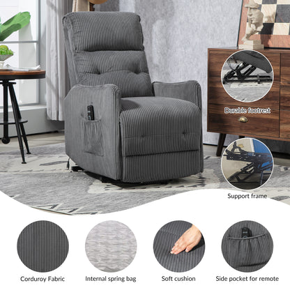 Fraser Electric Recliner Chair - Dark Gray