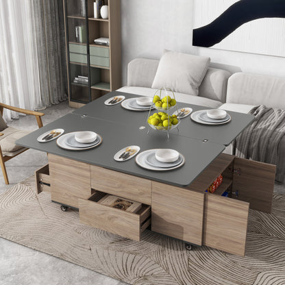 Regalia Modern Lift Top Coffee - Walnut & Black