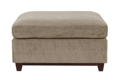 Khal Camel Chenille Fabric Modular Sectional 6pc Set 2x Corner Wedge 2x Armless Chairs and 2x Ottomans