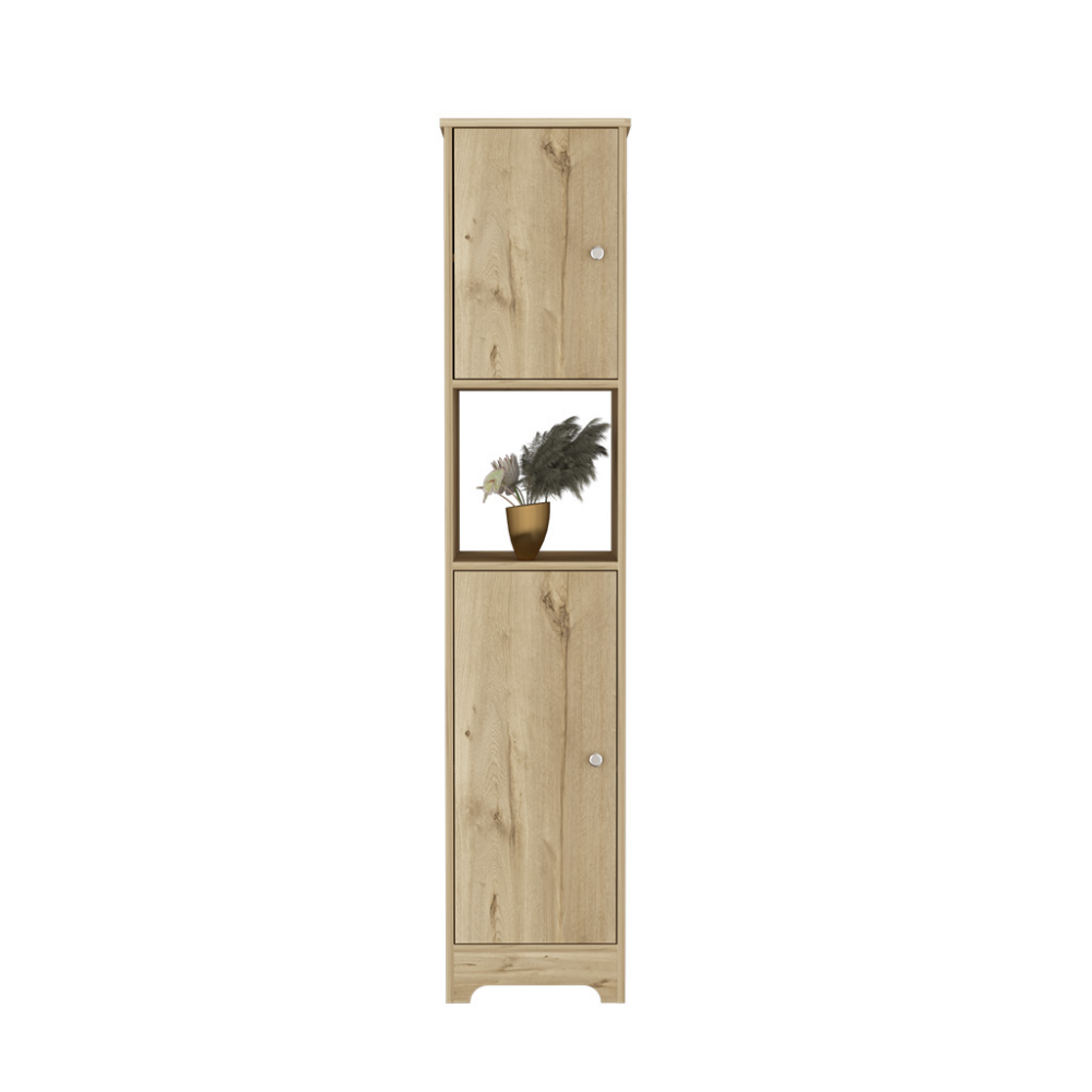 Joy Bathroom Set, Linen Cabinet + Standing Sink Cabinet - Light Oak