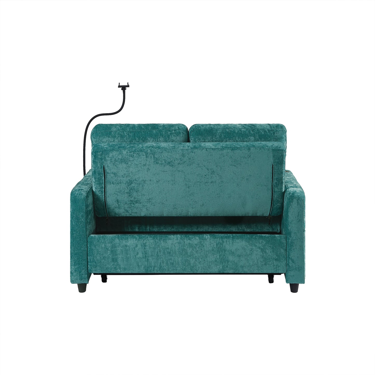 Rita Loveseat Pull-out Sofa Bed with Adjustable Backrest - Teal