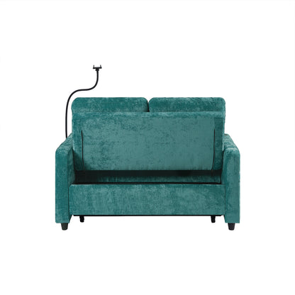 Rita Loveseat Pull-out Sofa Bed with Adjustable Backrest - Teal