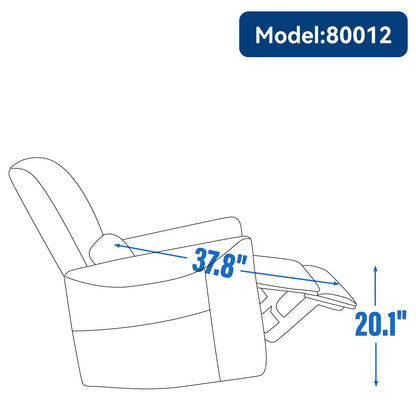 Spencer Swivel and Rocker Power Recliner Chair - Beige