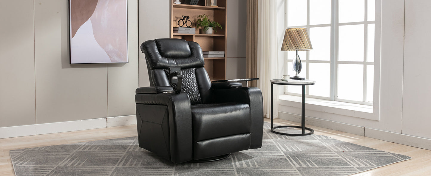Comfort Max 270 Degree Swivel Power Recliner - Black