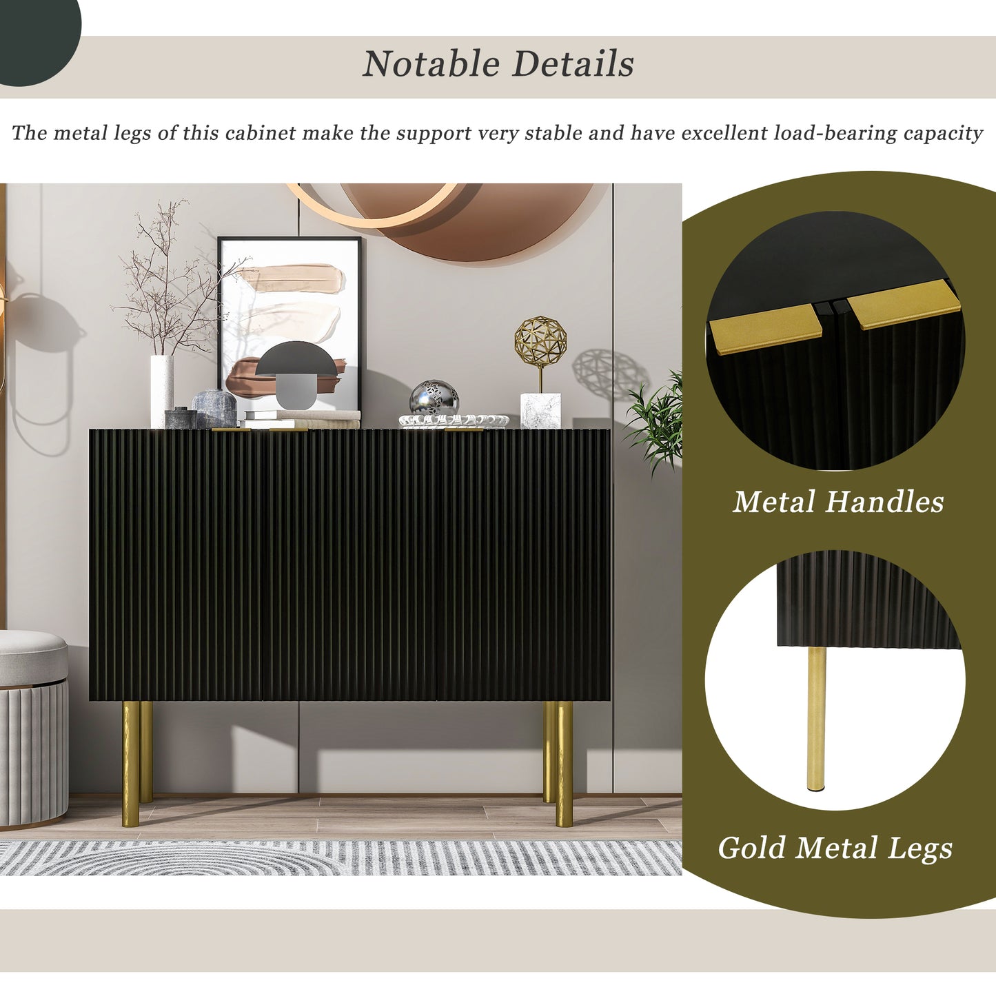 Rocha Sideboard Buffet - Black
