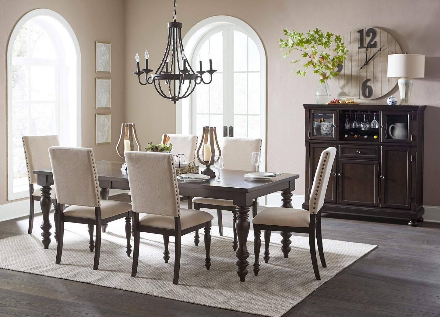 Zonos Fabric Dining Chair (Set of 2) - Brown Gray