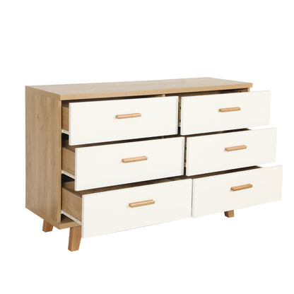 Olson Drawer Dresser Cabinet - White Oak