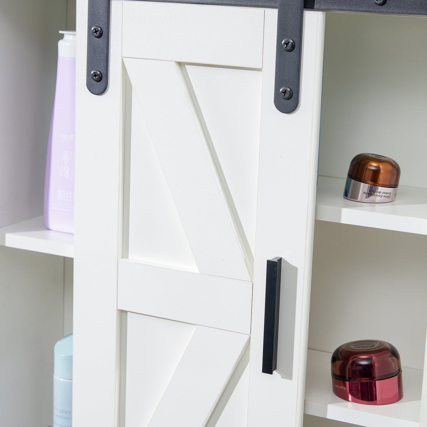 Lumber Wood  Storage Cabinet - White