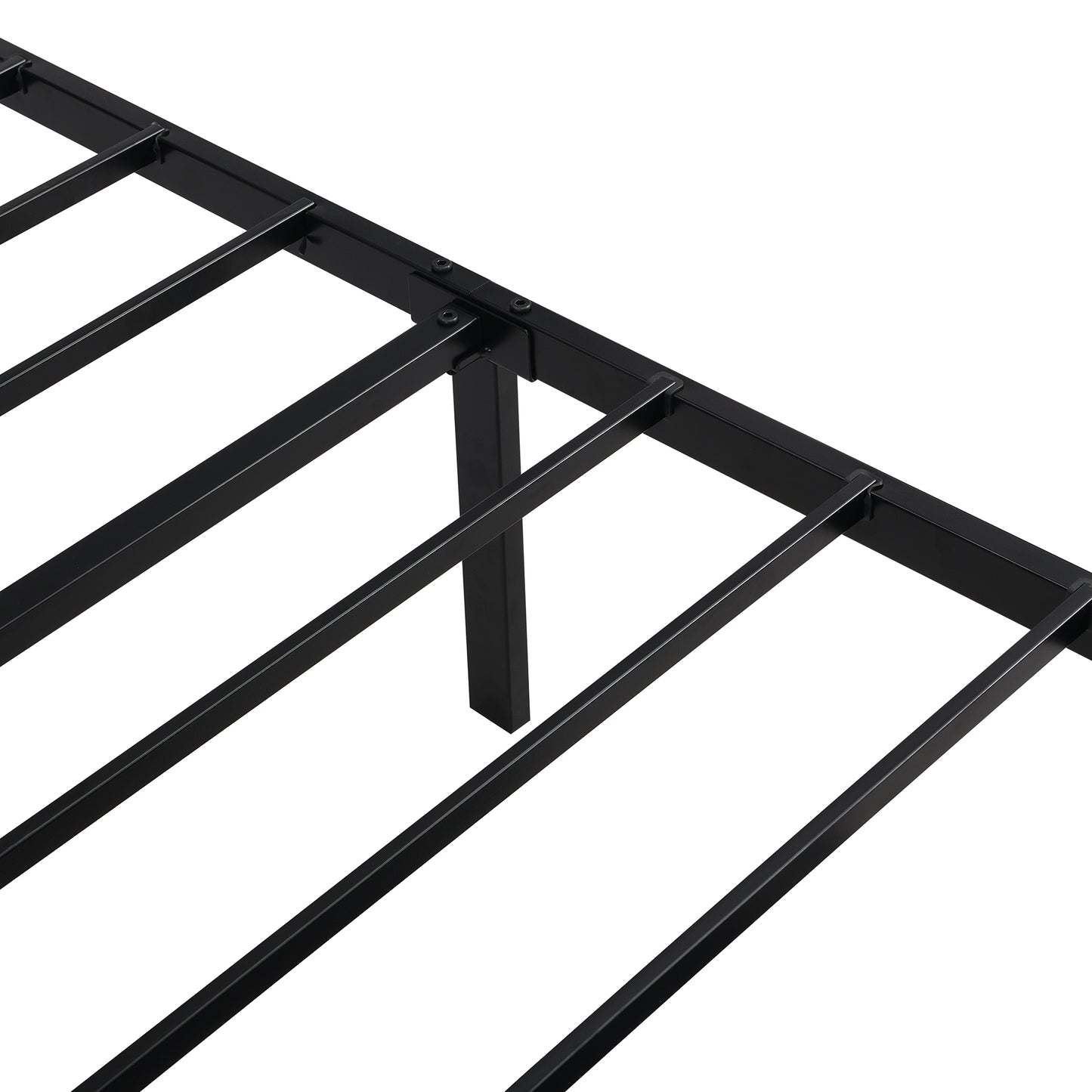 Apex Full Size Storage Bed Metal Platform Bed with Drawer - Gray