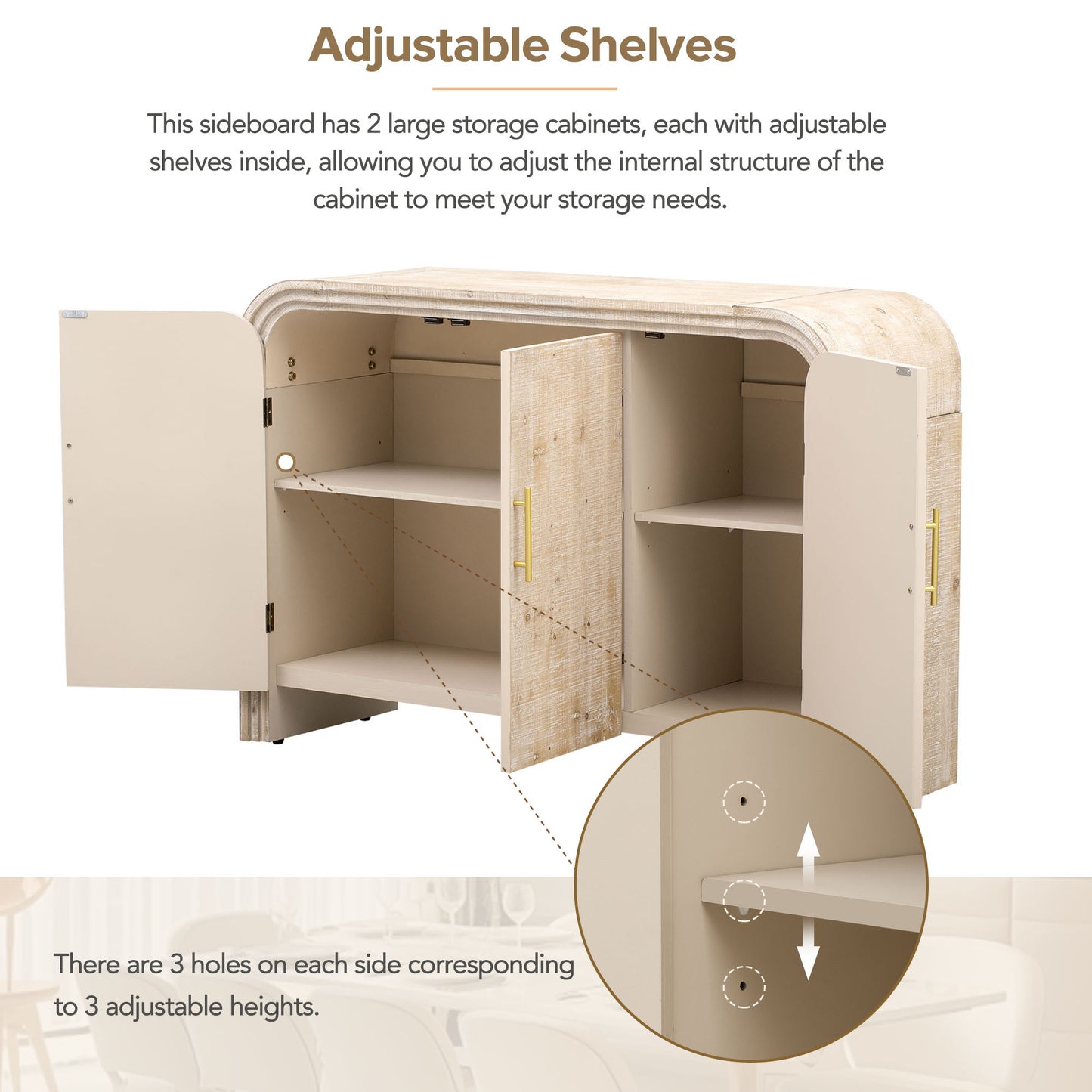 Kyron Sideboard Buffet - Natural