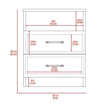 Brookeline 2-Drawer Nightstand - White