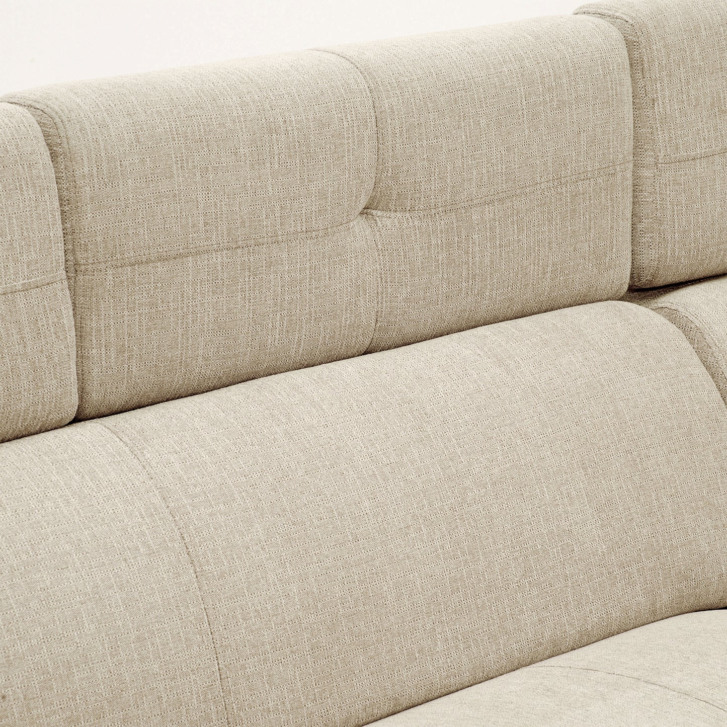 Tumic Pull-Out Sofa Bed L-Shape Sectional Sofa - Beige