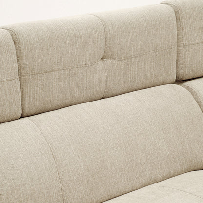 Tumic Pull-Out Sofa Bed L-Shape Sectional Sofa - Beige