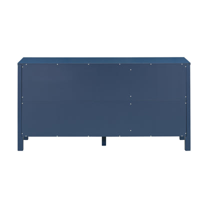 Evie Artistic Three-Door Sideboard Buffet - Navy Blue