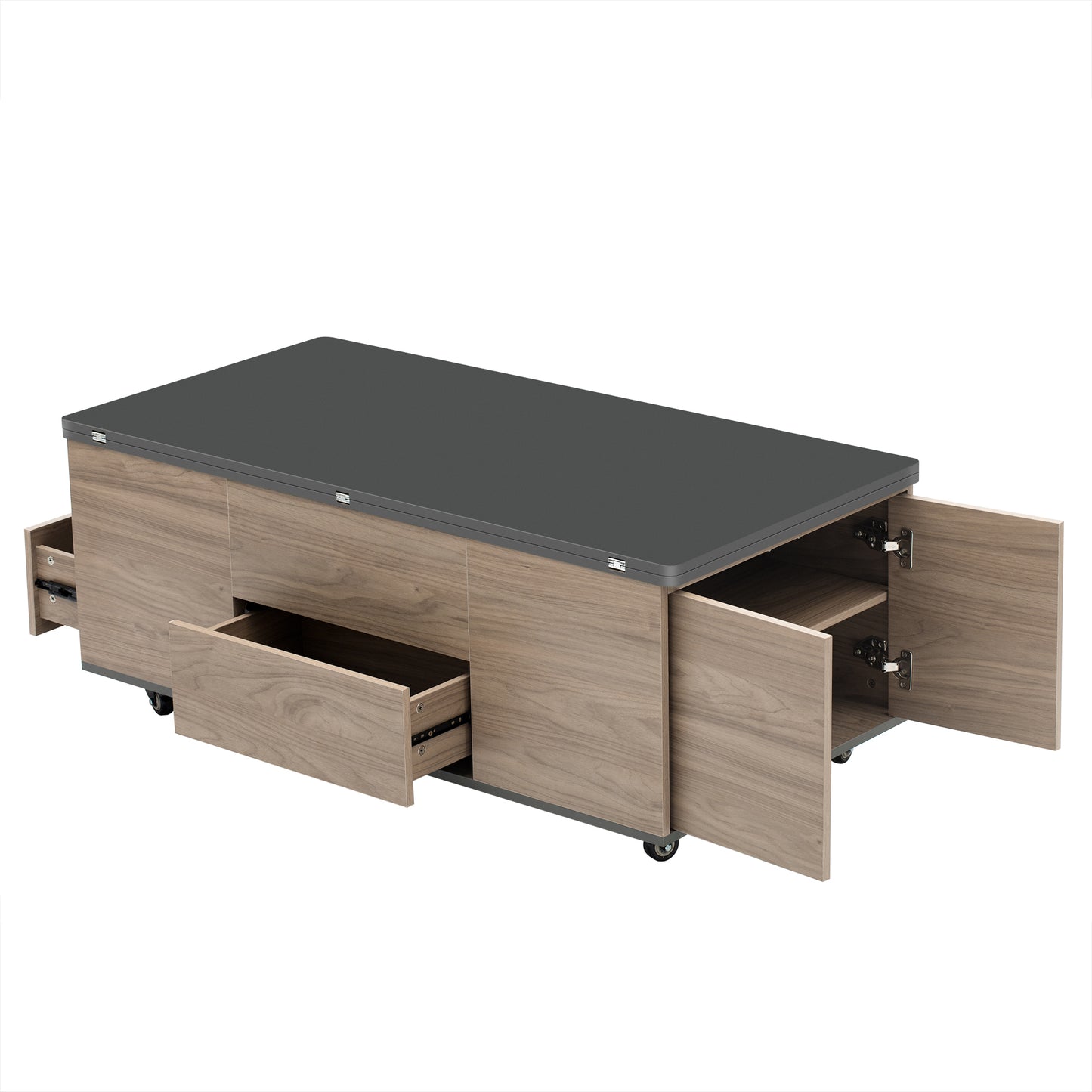 Regalia Modern Lift Top Coffee - Walnut & Black