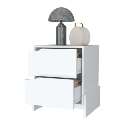 Ralston 2-Drawer Nightstand - White