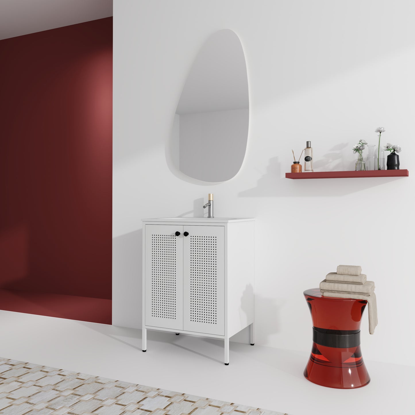 Freestanding Bathroom Vanity With Gel Sink