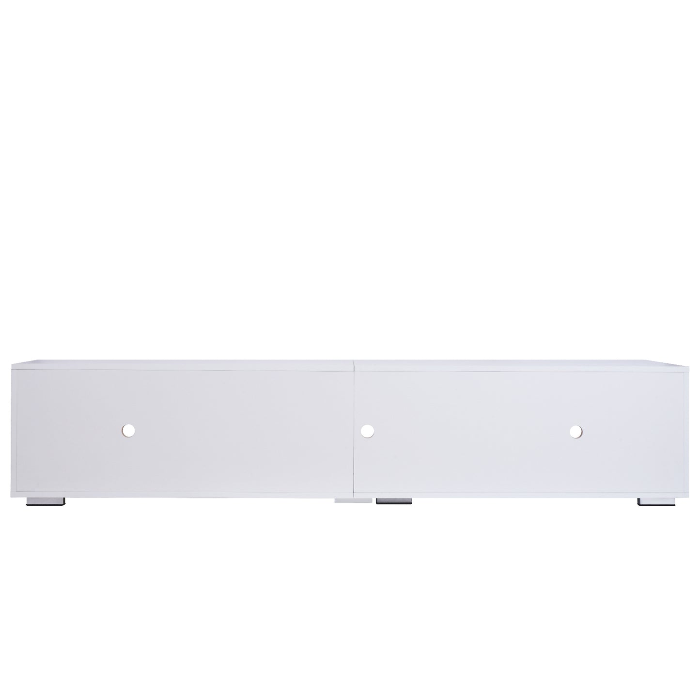 Bruso LED TV Stand Entertainment Center - White