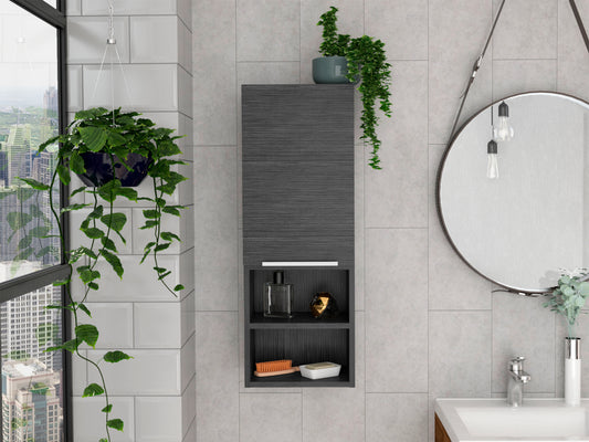 Kingston Rectangle 2-Shelf Medicine Cabinet - Gray